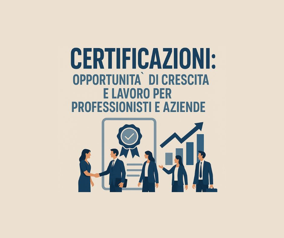 CERTIFICAZIONI: OPPORTUNITÀ DI CRESCITA E LAVORO PER PROFESSIONISTI E AZIENDE